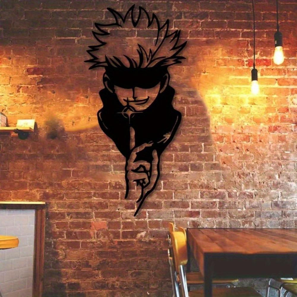 

Anime Metal Wall Art 30 cm Iron Sculpture Outdoor Indoor Home Decor Gift чёрный