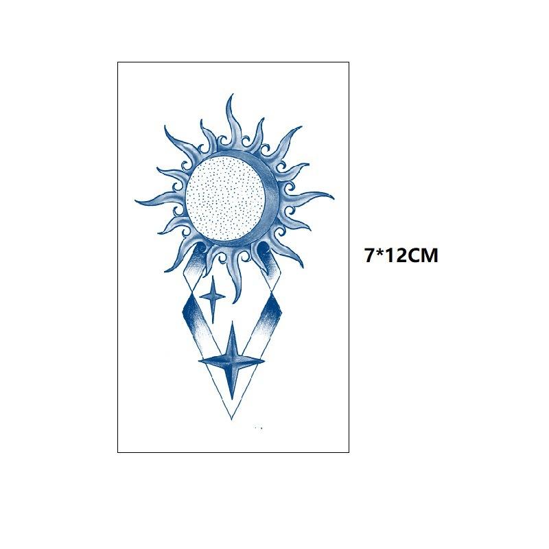 Model mic Fluture Val de mare Coada de pește Cealaltă parte Floare Suc proaspăt Mic Simulare pe bază de plante Cufăr Transfer de apă Autocolant tatuaj