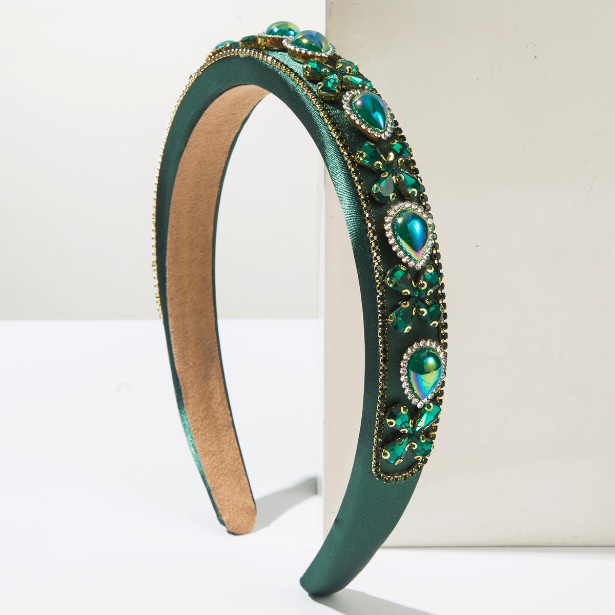 

Модная барочная красивая тканевая повязка на голову, полностью усыпанная бриллиантами, роскошный и высококлассный темперамент, универсальные аксессуары для волос Hairbands