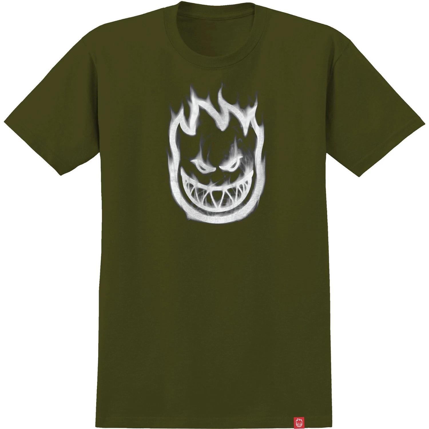 Spitfire Wheels Shirt Bighead Smoke Military Green/White M