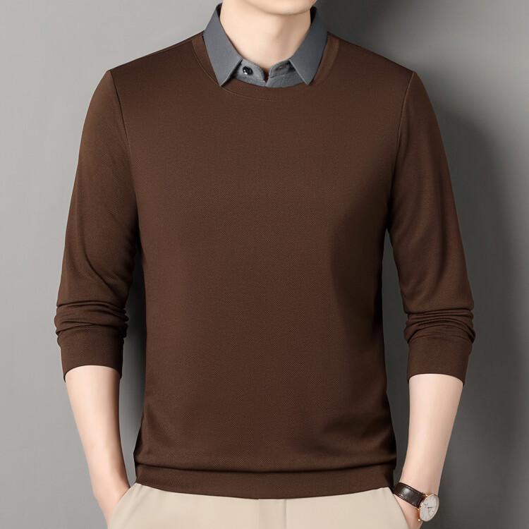

Men’s Two-in-One Style Loose Fit Polo Collar Sweatshirt M