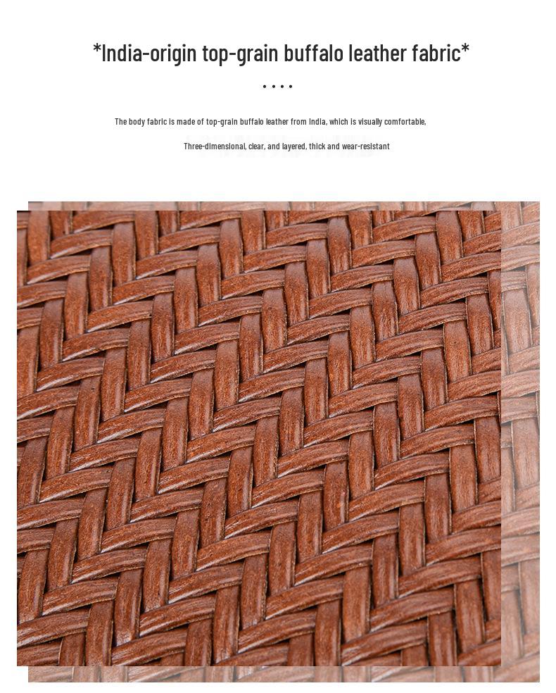 Geweven Koeienhuid Mandtas in Drakenstijl: Handtas van echt leer voor dames, grote capaciteit, retro design