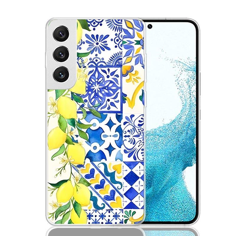 Mediterranean Lemon Phone Case For Samsung Galaxy S26 S25 Edge S24 S23 FE S22 Ultra S21 Plus S20 + Fundas Cover Coque Galaxy S25