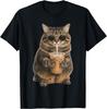 Cat Ice Coffee Enthusiast Funny Cat Drinking Iced Coffee Tshirt