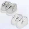 Niannyyhouse 15cm Plush Toy - Leather Shoes - Cotton Doll Shoes - Shoe Length 4.2cm - Dress-up Doll Accessory (gray + White)