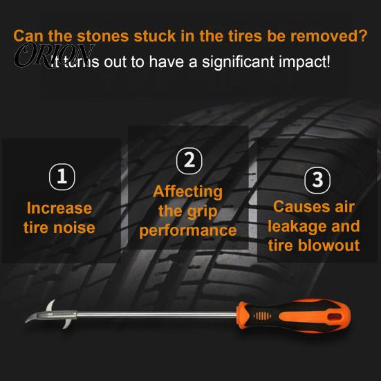 Automotive Tire Maintenance Tool Cleaning Hook, Car Gap Buckle Stone Tread Remover Cleaner Universal