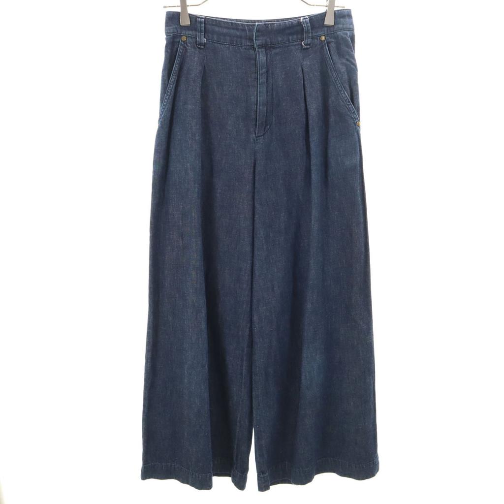 BEAUTY&YOUTH UNITED ARROWS Made in Japan Linen Blend Wide pants M Navy Women Used