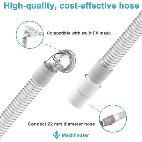2 Packs Replacement Tube for Swift Fx, Avoid Leakage And No Noise, Only Short Tube for Swift Fx, Medihealer Supplies
