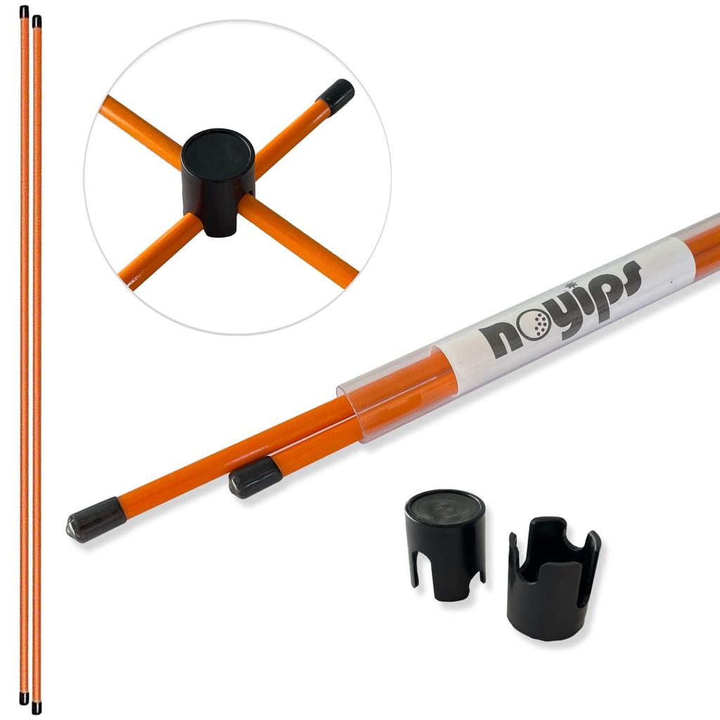 noyips Golf Alignment Stick, 100cm, Tour Stick, Address, Swing Practice, Fiberglass (Orange), hibikurasu GOLF