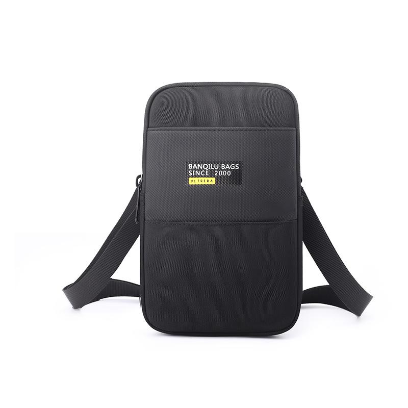 

Мужская мини-сумка для мобильного телефона, небольшая портативная сумка через плечо, сумка через плечо, нагрудная сумка чёрный