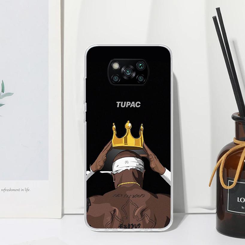 Rapper 2pac Singer Tupac Phone Case For Xiaomi Poco X7 X6 X5 M7 M8 Pro F7 Ultra Redmi 15C 15 13C 13 12C 12 10 10C 10A Art Fundas