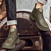 Low Top Wear Resistance Men's Casual Shoes 2024 New Arrival Fashion Ankle Boots Classic Non-Slip Genuine Leather Business Boots