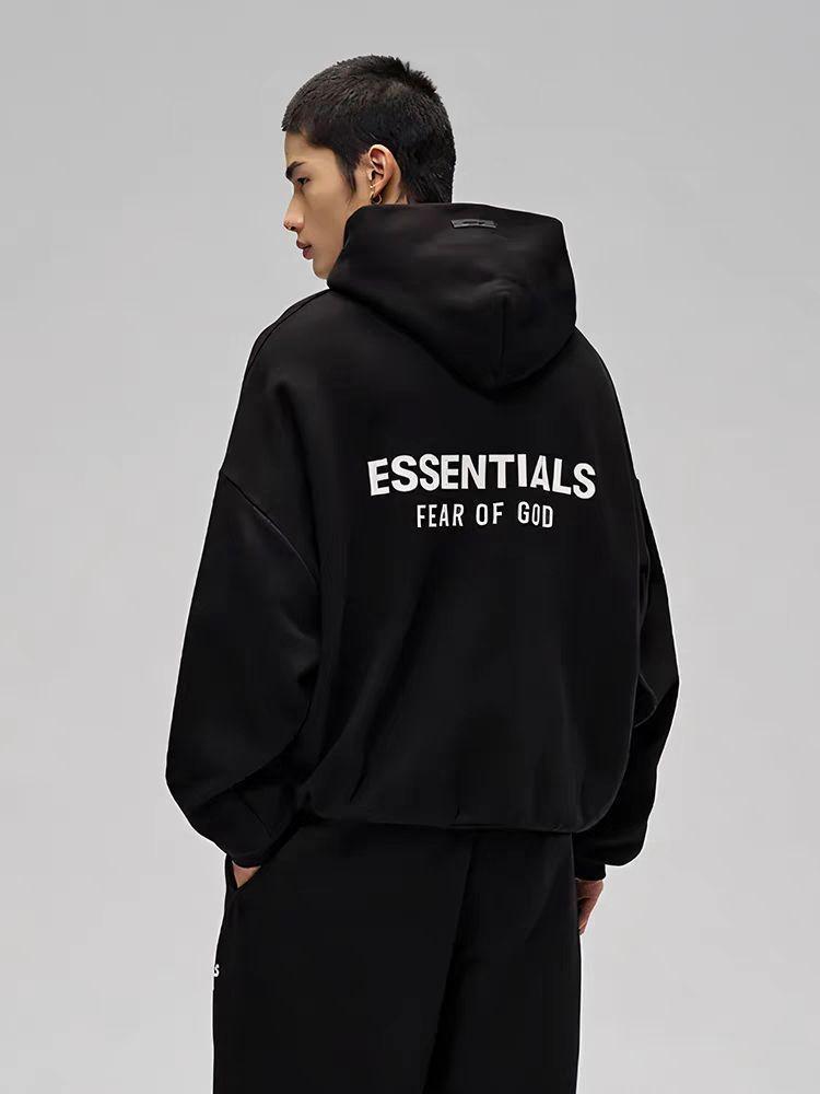 FOG ESSENTIALS Trendy Letter Print Hooded Sweatshirt for Men and Women