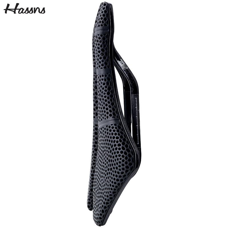 Selle de Vélo Ultra-Légère en Fibre de Carbone Imprimée en 3D Route VTT Confort Respirante Nez Court Siège de Course