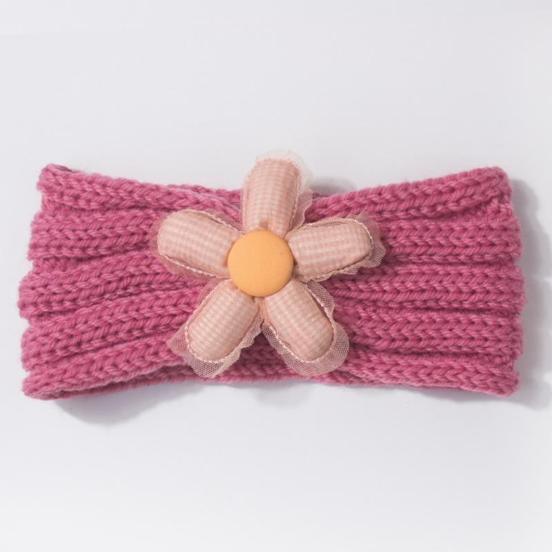 New baby knitted headband cute solid color baby fontanelle wool headscarf children's jewelry autumn and winter