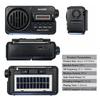Portable FM Radio Rechargeable Solar Charging Bluetooth Speaker USB TF MP3 Player Outdoor Wireless Speaker with FM Receiver