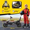 12V Electric Go-Kart for Kids, Ride-On Racing Go-Kart, with Forward and Reversing Functions, for Ages 3-8 Years - White