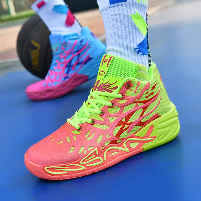Basketballschuhe für Herren, atmungsaktiv, dämpfend, rutschfest, tragbar, Laufschuhe, Fitnesstraining, sportliche Basketball-Sneakers für Damen