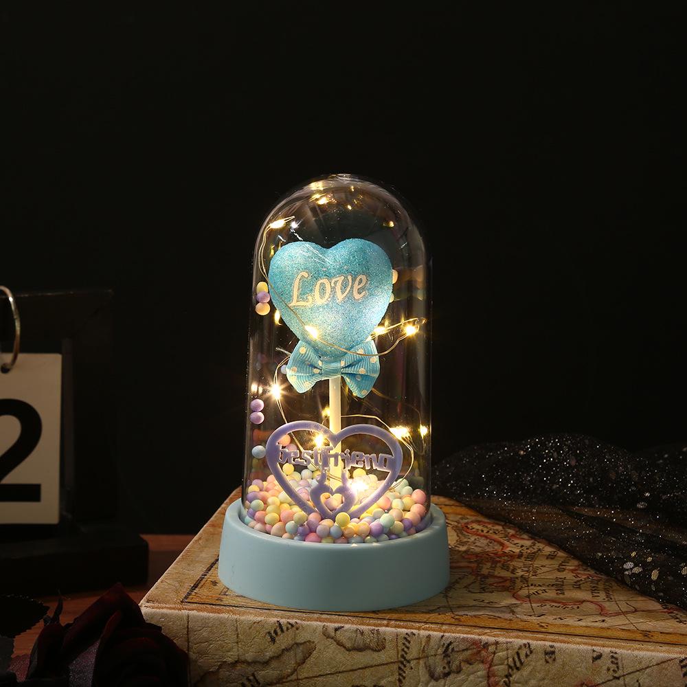 Preserved Flower Heart Balloon Gift Box for Best Friend or Girlfriend - Indoor Decoration & Birthday Ornament