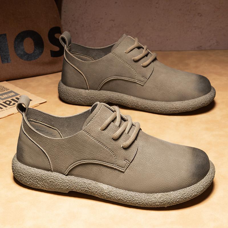 Autumn Men's Shoes, Niche, High-end, Retro Style, Casual, Soft Soled, Men's Leather Shoes