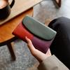 2026 Leather Women's Color-blocked Wallet, Large Capacity Top Layer Cowhide Wallet, Short Clutch