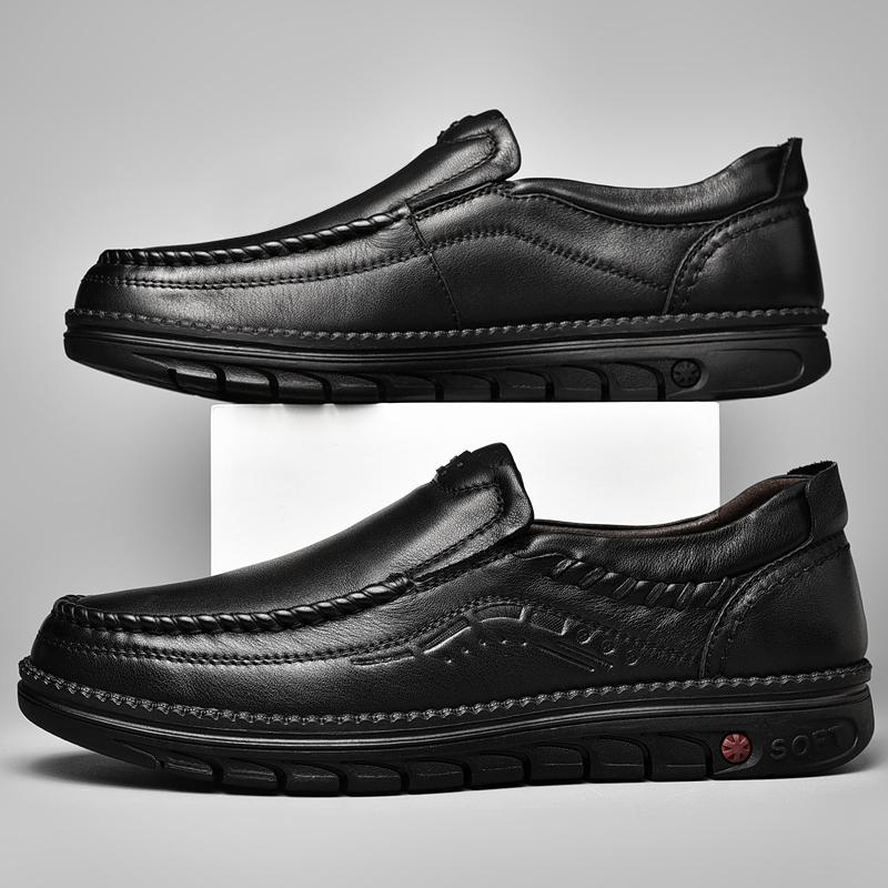 ModeLuxusmarke Herren Echtleder Schuhe Lässig Formell Herren Slipper Mokassins Atmungsaktiv Slip-on Herren Bootsschuhe Freizeitspaziergang Flach