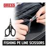 DRESS Fishing PE Line Scissors Scissors Line Cutter Line Knot Leader PE Fishing Fishing Tackle Portable Scissors Lightweight Compact