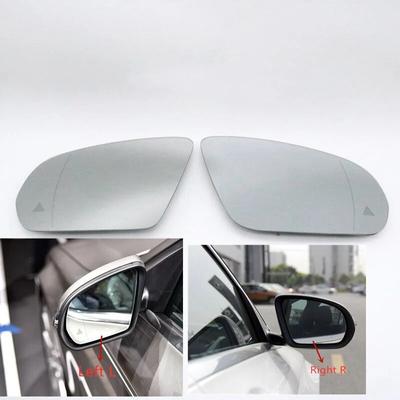 Auto Heated Blind Spot Warning Rear Mirror Glass LHD For Mercedes-Benz C E S GLC Class W205 W222 W217 W213 W238 2015-