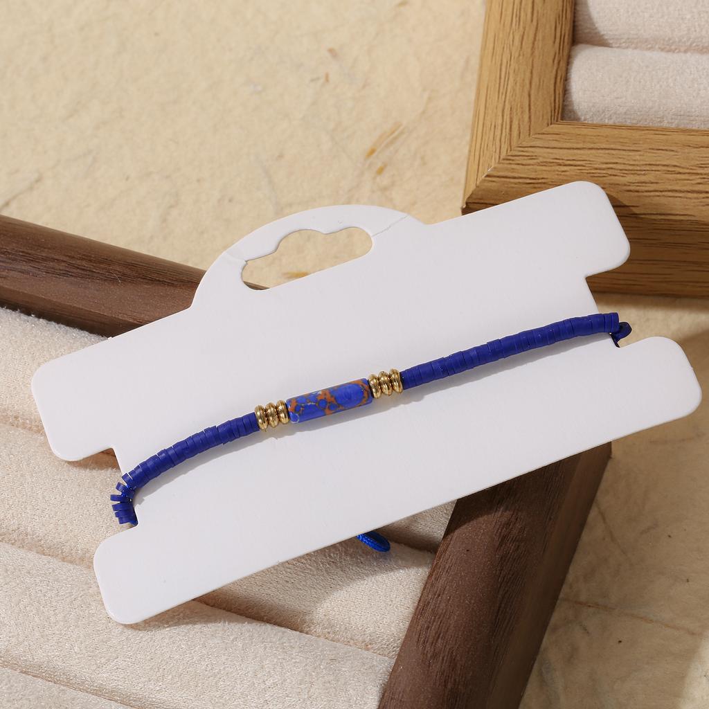 Multicolor Heishi Beaded Natural Stone Adjustable Bracelet Set for Women Bohemian Jewelry Gift
