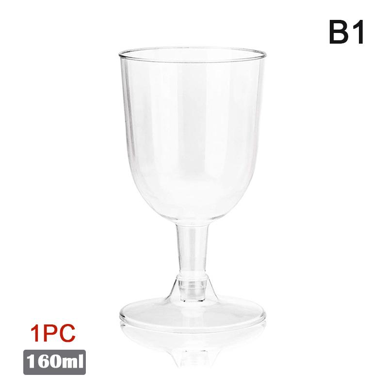 1/10Pcs Plastic Disposable Clear Champagne Cocktail Glasses Wine Cups Birthday Party Wedding Anniversary Festival Drinkware