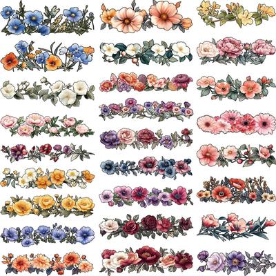 Coperture floreali in vinile termoadesivo, stampa facile per asciugamani in tessuto, patch da pressare a caldo, adesivi fai-da-te per abbigliamento, patch regalo da pressare a caldo