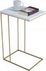 Wire Side Table Gold White Matte