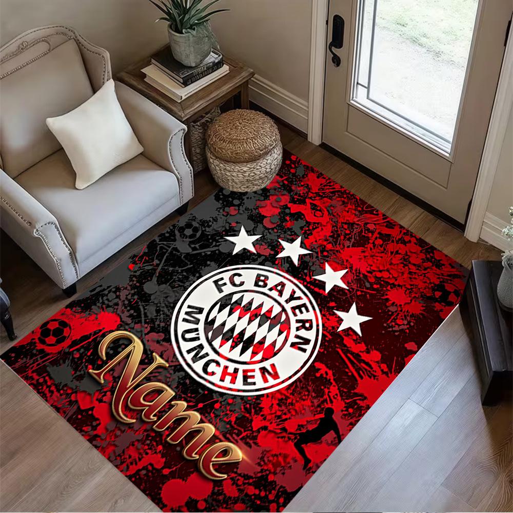 Bayern Munich Soccer Art Floor Rug Office Rug Suitable for Kitchen Living Rooms Outdoor Study room Antislip Carpet Anime Office Decor