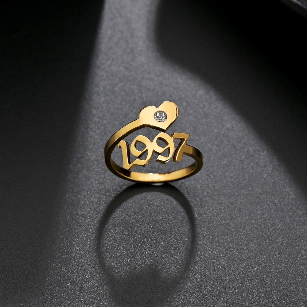 Atoztide Custom Double Name Rings Stainless Steel Adjustable Personlized Women Wedding Rings Unique Chrismas Jewelry Gifts