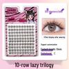 10-Row Autumn Leaf & Sunflower Faux Eyelashes - Flat, Glue-Free