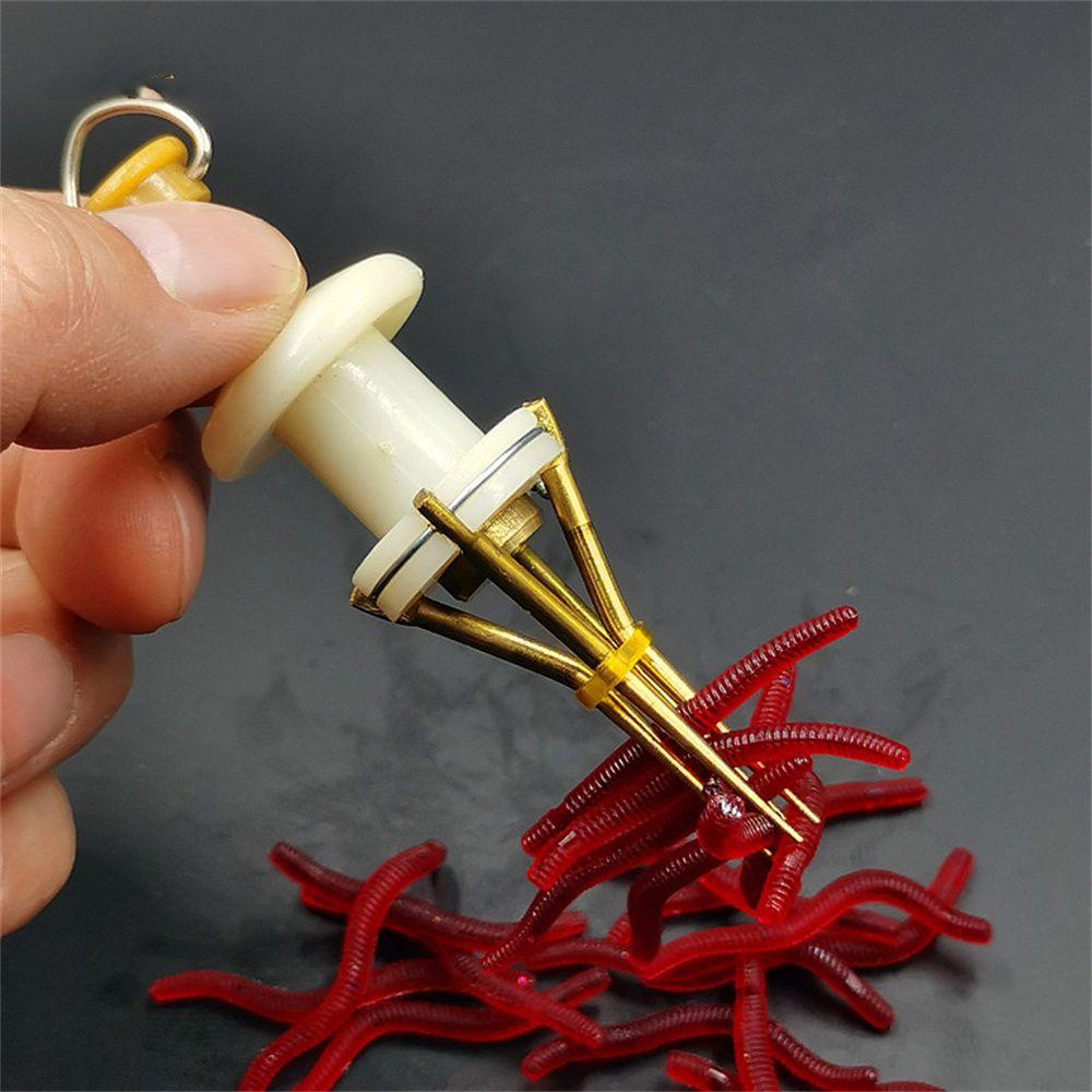 Hot Lightweight Copper Parts Fishing Bander Pellet Plier Earthworm Clips Bait Clip