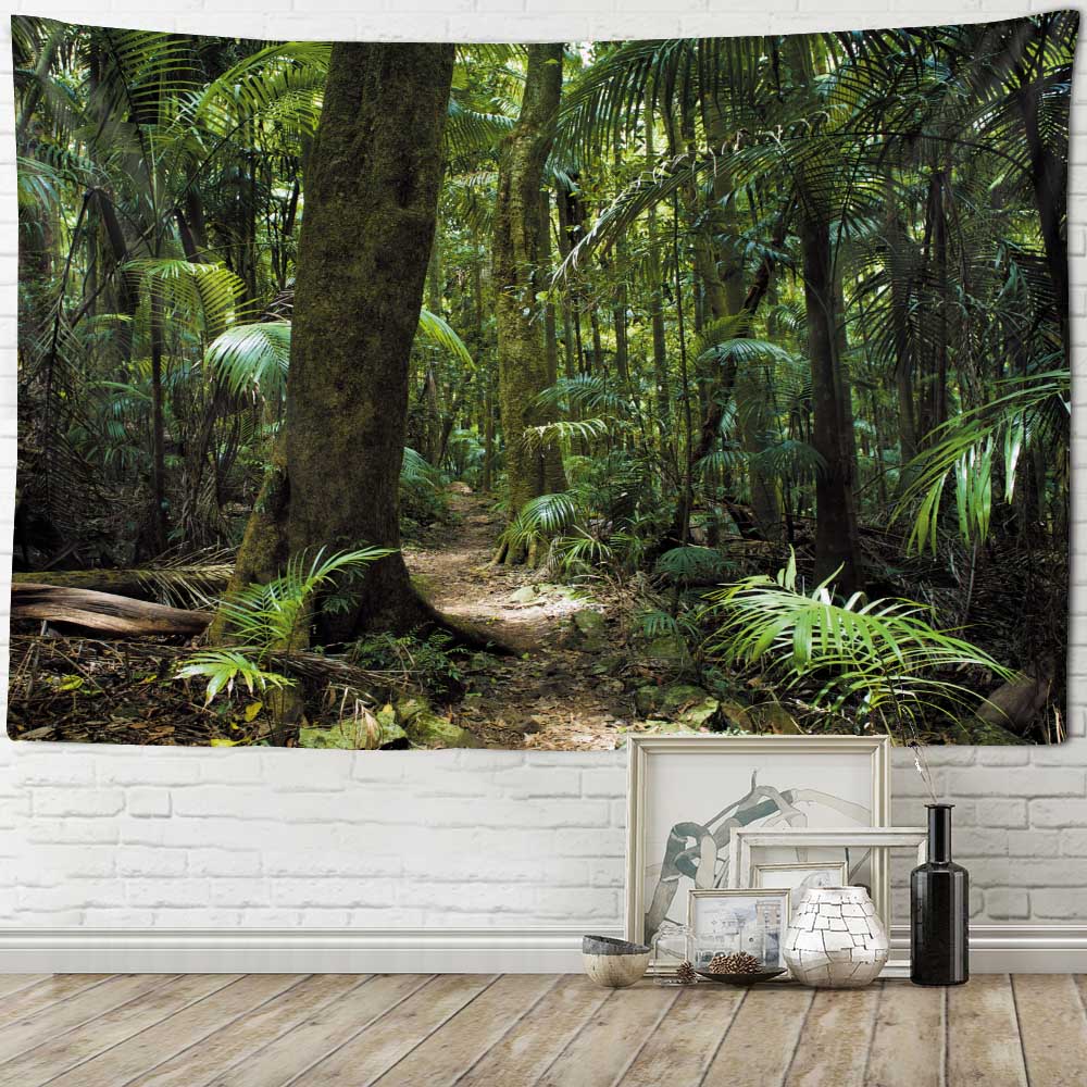 Snow Forest Print Tapestry Tropical Jungle Wall Hanging Boho Psychedelic Mandala Home Wall Decor Room Decor Yoga Mat Sofa Sheet