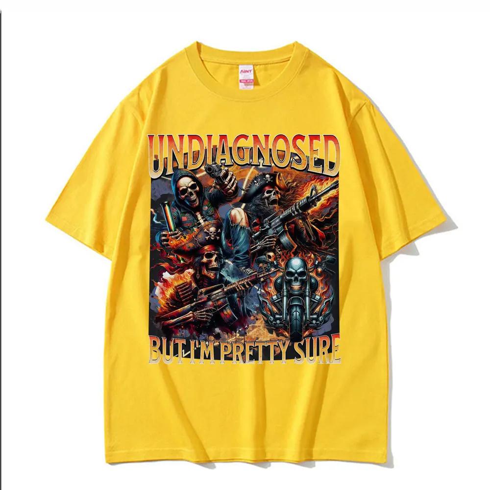 Nediagnostikováno, ale jsem si docela jistý Meme Trička Vtipná Autismus Kostra Trička Pánská Dámská Ležérní 100% Bavlna Nadměrná Trička Topy