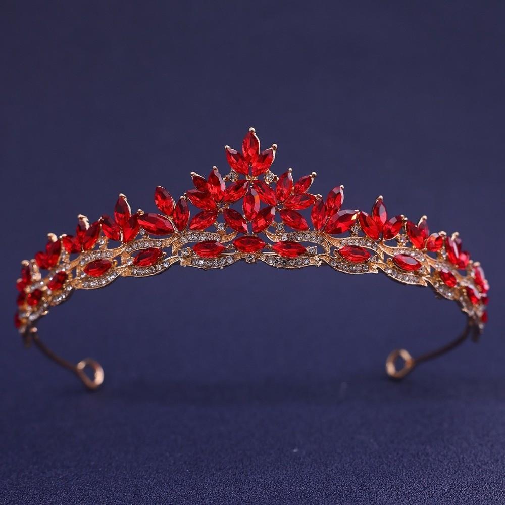 Alloy Queen Princess Crown Rhinestone Bridal Headwear Vintage Birthday Wedding Crown  Dress Party