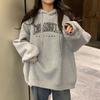 Womens Oversized Hooded Sweatshirt Letter Print Casual Fall 2026 Loose Fit Top