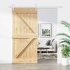 VidaXL Sliding Door and Hardware Kit 95x210 Cm Solid Pine, Interior Door, Interior Barn Door 3203250