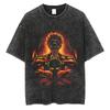 Satoru Gojo Graphic Print T-shirt Anime Jujutsu Kaisen Tee Men Women Short Sleeve Crewneck Tshirts Harajuku Male Cotton T Shirt