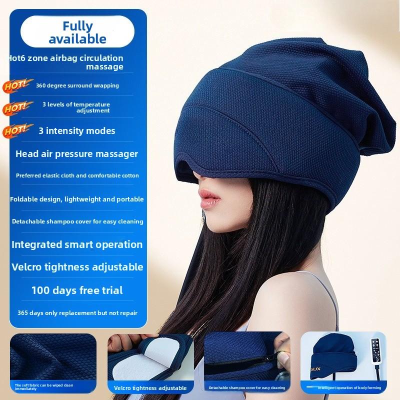 Must Enter Value Head Massage Instrument Electric Eye Neck Sleeping Instrument Hot Compress Head Eye Neck Integrated Gift