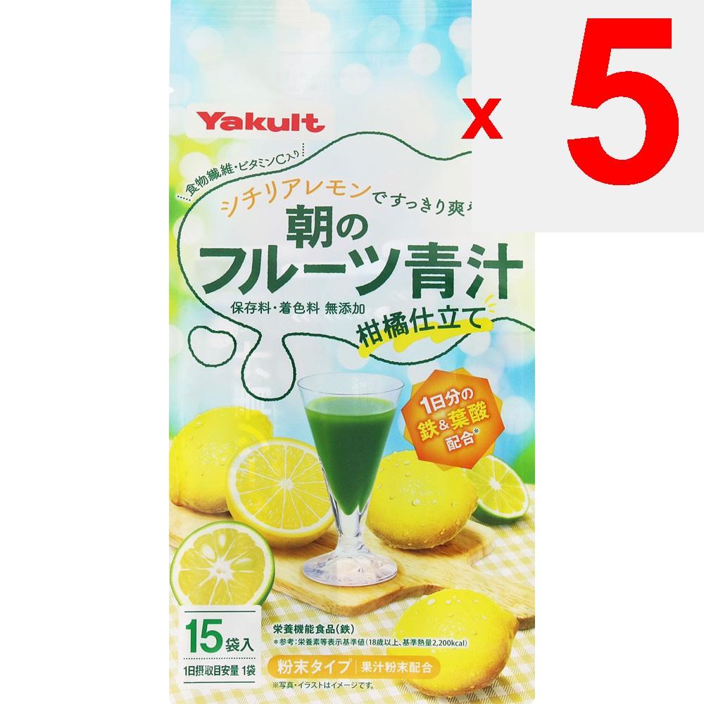 Yakult Health Foods Yakult Morning Fruit Green Juice with Citrus Flavor, 15 Sachets Other (check Locks, Tongue Cleaners, Etc.) Green Juice & Chlorophy
