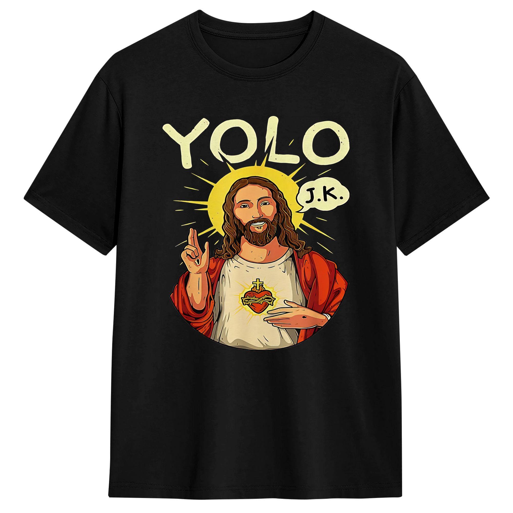 Easter Yolo Jk BRB Jesus T Shirt Summer Harajuku TShirts 100 Cotton Comfortable Plus Size Top Tees ShortSleeved Retro Tshirt S