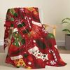 1PC Soft Flannel Throw Blanket - All Seasons Christmas Themed Comfortable Lightweight Quilted Bedding for Sofa