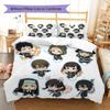 Fire Force  Pattern Bedding,Quilt Set Quilt Cover Pillowcase Home Birthday Gift (1 * duvet cover + 2 * pillowcase, without core)