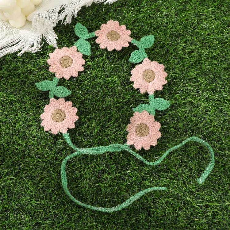 Soft Knitted Flower Hairband Adjustable Headwrap For Sensitive Scalp Beach Wedding Or Daily Use