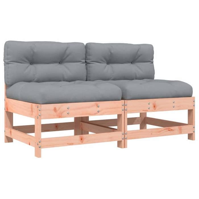 VidaXL Center Sofas with Cushions 2 Pcs Solid Douglas Wood, Garden Sofa, Garden Seat, Outdoor Seat, 825581