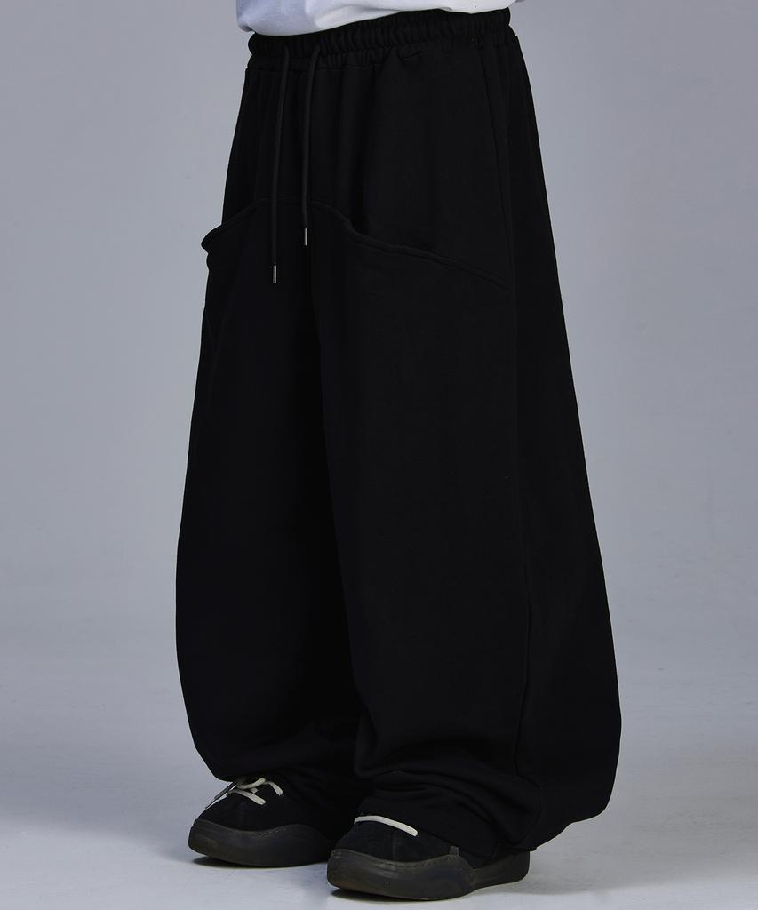SCALLYWAG Back Pocket Eyelet Sweatpants [Black]